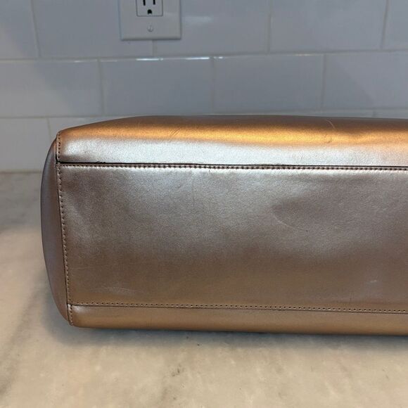 Kate Spade Bag Purse Handbag New York Sawyer Street Taden Metallic Leather Tote - Picture 9 of 16
